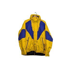 Schoffel Venturi Yellow Purple Waterproof 90s Vintage Ski Jacket Women’s Large